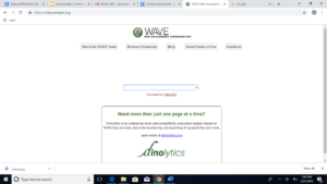 screenshot of home page for WAVE