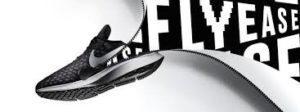 Close up of Nike shoe with the word "Fly" coming out of the back